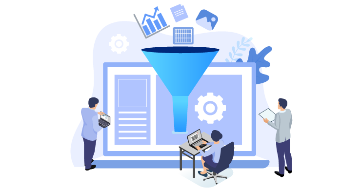 グラフ・画像・図表など多様な非構造データが濾過器にかけられ、情報抽出や正規化を通じてAIが扱えるAI-Readyデータへ整理・構造化される様子を表すイメージ。