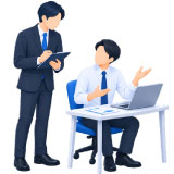 現場担当者との対話や業務観察を通じて、漠然とした課題を具体的な改善案件へ整理する様子