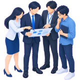 業務・技術・セキュリティなど、必要な専門性を持つメンバーが計画を確認し合うチーム